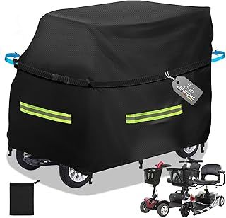 Heavy Duty Mobility Scooter Cover - XL Size, 420D Oxford Cloth, Sun & Water Protection, Dustproof