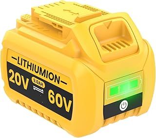 20V/60V 9.0Ah FlexVolt XR Battery for Dewalt DCB609 DCB606 DCB612 DCB184 DCB546 DCB200 DCB201 DCB182, Large Capacity Lithium-ion Battery 9000mAh