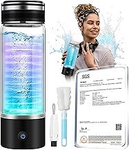 Upgrade Hydrogen Water Bottle with Brush【SGS Authoritative Certification - 3000PPB】【NO.1 Double Hydrogen Content】Hydrogen Water Bottle with TOP SPE PEM Technique, Improve Water in 3 Min