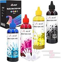 A-SUB 480ml Sublimation Ink Refill for Epson ET1800 ET2700 ET2800 ET3700 ET3800 ET4700 ET4800 ET5800 ET14000 ET16000 WF3800 WF4800 XP3200 XP4200 series Inkjet Printers for Heat Transfer