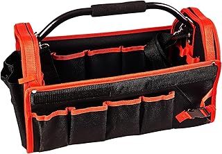 19 Pockets | LARGE TOOL BAG With Tubular Holder | Handle | DIY | Heavy Duty | 18 Inch | Multi Purpose | Contractors | Caddy | Holdall | Home, Office & WORKSHOP Storage Garage TOOLBOX UK FREE P&P