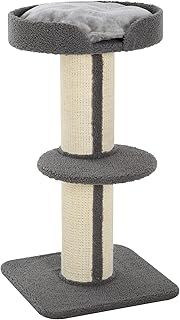 PawHut 91cm Cat Tower Scratching Posts Cat Tree for Indoor Cats Kitten Activity Centre Grey