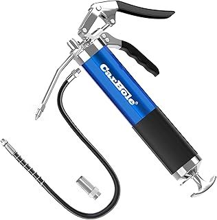 CarBole Heavy Duty Professional Grease Gun 8000 PSI High Pressure Pistol Grip Handle Fit 14oz Cartridge and Bulk With 18 inch Flex Hose