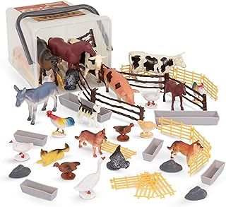 Terra - Country World - Realistic Cows Toys & Farm Animal Toys for Kids 3+ (60 Pc)