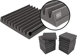 16 Pack, 2" Thick EQ Acoustics Premium Acoustic Foam Tile Kit, 30 x 30 x 5cm Classic Wedge Tiles. Better Sound For Home Studios, YouTubers, Podcasting, Sound Recording