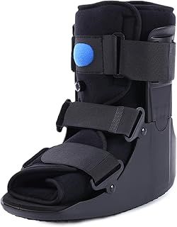 GHORTHOUD Inflatable Walking Boot Air Cam Walker Fracture Boot Orthopaedic boot for Sprained Ankle Short Air Walker Brace for Broken Foot Achilles Tendon Injury Black (L)