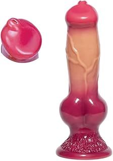 Wolf Dildo Big Toys - 9.7 inch Realistic Long Dildo, Suction Cup Exotic Wolf Dildo with Knot, Thick Silicone Anal Plug Fantasy Large Dildos for Women and Men Couples Hand-Free Play with Suction