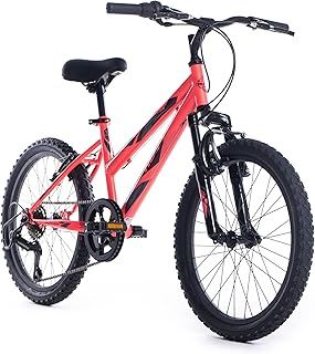 Huffy Stone Mountain Girls Mountain Bike Pink 20 Inch Wheel Hardtail Front Suspension 6 Speed 6-9yrs
