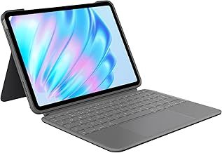 Logitech Combo Touch iPad Pro 13-inch (M4 , M5)(2024 , 2025) Keyboard Case - Detachable backlit keyboard,comfortable, QWERTY UK English Layout - Graphite