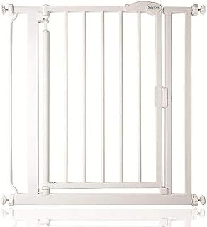 Safetots Pressure Fit Self Closing Stair Gate, Narrow, 68.5cm - 75cm, White, Auto Closing Baby Gate, Safety Barrier for Toddler, Easy Installation