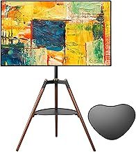 ETHU Easel TV Stand, Universal 32-65'' Solid Tripod TV Stand for LED LCD OLED Plat & Curved Screen, Height Adjustable TV Display Stand with 140° Swivel, Max VESA 600x400mm