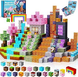 Goody King Magnetic Blocks-150 PCS Dark Swordsman's Forest Castle Set - Magnetic Building Toys for Montessori Birthday Gifts - STEM Sensory Toys for 3 4 5 6 7 8 9 10 Boys & Girls