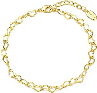 Philip Jones Gold Plated Heart Link Bracelet