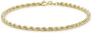 Carissima Gold Women's 9 ct Yellow Gold Hollow Rope Chain Bracelet