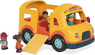 Battat -- Light & Sound School Bus – School Bus Toy Vehicle for Toddlers 18 Months + (6pc), BT2657Z
