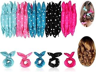 40pcs=5 Color*8pcs Flexible Foam Sponge Hair Curlers, No Heat Hair Curlers Magic Pillow Soft Rollers Hair Care DIY Styling Tools Comfy to Sleep on