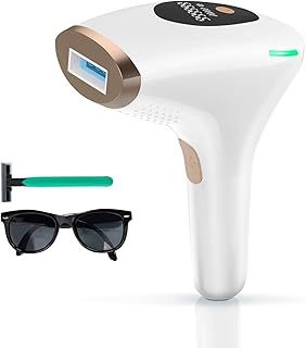 IPL Hair Removal Devices, NALONE Laser Hair Removal Device 999.999 Flashes for Women/Men, Up to 1200NM Wavelength, Two Mode, High Energy Levels Painless Laser Hair Removal for Whole Body (White)