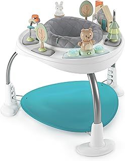 Ingenuity Spring & Sprout First Forest 3-in-1 Baby Activity Walker, Push-Behind Walker with 3 Removable Nature Inspired Toys, Adjustable Height, Foldable, Gender Neutral, 6 Months +, Multicolored