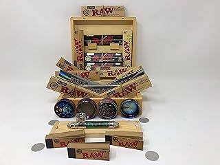 Raw Rizla Connoisseur Natura Classic Organic Black Combi Roach Filter Tips Rolling Box And Paper Gift Set For Fathers Day Christmas Birthdays (Raw 1)