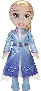 Disney Frozen 2 Elsa Travel Doll, 14”/ 35cm Tall Doll Includes Film Inspired Iconic Fashion Dress, Boots and Long Plaited Hair for Added Play, for Girls Aged 3+