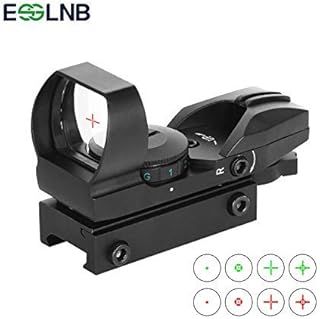 ESSLNB Red Dot Sight Red and Green 4 Reticle 5 Brightness Settings Air Rifle Scope with 20mm/22mm Weaver/Picatinny Rail Mount Multi-coated Lens Cover For Hunting Airsoft Shooting
