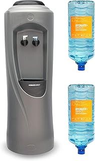 Core Water Cooler Package 1 | Water Dispenser Plus 2 x 15L Bottles of Natural Mineral Water, Ambient & Cold Temperature, Grey/Silver