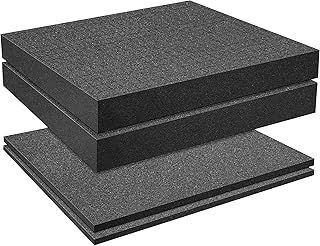 4 PCS Square Foam Cube,Pick and Pluck Foam Insert,Pluck Pre Cube Sheet Use for Board Game Box Cases Storage Drawer(2 PCS 400 x 300 x 50 mm/2 PCS 400 x 300 x 10mm)