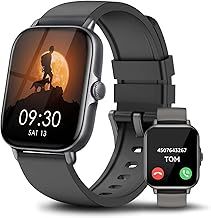 ASWEE Smart Watch for Men Women, Fitness Watch with Intelligent Reminders and Phone Calls, Activity Trackers with Heart Rate Sleep Monitor, 1.85" Touch Screen Pedometer for Android iOS