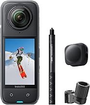 Insta360 X4 Ski Bundle - 8K Waterproof 360 Action Camera, 4K Wide-Angle Video, Invisible Selfie Stick, Removable Lens Guards, 135 Min Battery Life, AI Editing, No microSD Card