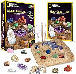 NATIONAL GEOGRAPHIC Dig Kit – Dig Up Real Gems and Birthstones, STEM Science & Educational Toys make Great Kids Activities