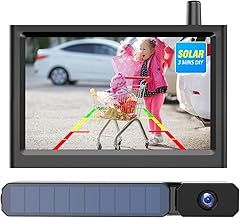 AUTO-VOX Solar Powered Wireless Reversing Camera Kit, 3 Mins DIY Installation, Clear Image Backup Camera with IP69K Waterproof for Cars and Van