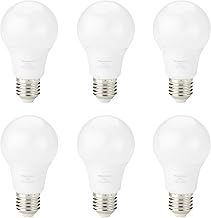 Amazon Basics LED E27 Edison Screw Bulb, 8W (equivalent to 60W) Warm White. Non-Dimmable (6-Pack)