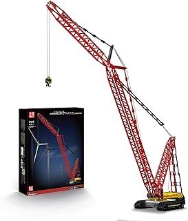 Mould King 17015 Technik Crane Clamping Blocks, 4318 Pieces Remote Control Crane Toy with 6 Motors, Technology Heavy Duty Crawler Crane Model Building Set, 8 Years and Older