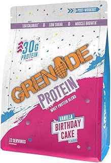Grenade Whey Blend High Protein Powder, Low Sugar with 30g Protein per Serving, (12 Servings) - Birthday Cake, 480 g (Pack of 1)