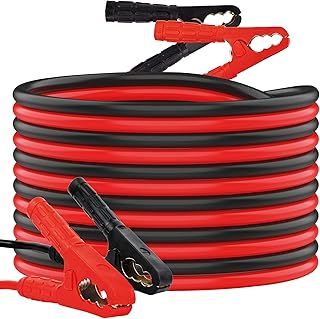 6M Long Jump Leads - Heavy Duty Jump Leads for Car Battery, 1500Amp 30mm² Thick Jump Cables with Strong Clamps - For Petrol & Diesel Cars, Vans, Trucks - With Storage Bag & Gloves (1500A)