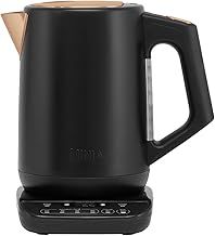 Ninja Perfect Temperature Kettle, 1.7L, with Temperature Control, LED Display, Easy to Use Kettle with Rapid Boil and Temperature Hold, Black & Copper, KT200UKCP