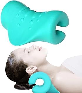 Woeau Neck Stretcher Cloud - Cervical Traction Device for Pain Relief, Hump Corrector Pillow, Support, and Shoulder Relaxer TMJ Relief Spine Alignment(Teal)