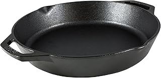 Lodge 26cm / 10.25inch Double Handle Cast Iron Pan/Skillet, Black, 10.25-Inch