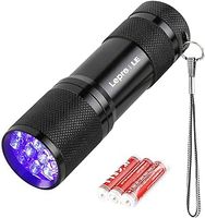 Lepro LE UV Torch, 9 LED 395nm Ultraviolet Flashlight, Blacklight Detector for Pet Urine, Stain, Bed Bugs and More, 3 AAA Batteries Included