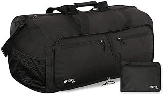 Eono 90L Foldable Travel Duffle Bag Hold All Travel Luggage Bag Holiday Bag with Multi-Pockets for Women Men (Black)
