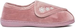 Dr Keller Womens Diabetic Orthopaedic Wide Fit Adjustable Comfort Slippers(Aloha: Pink, 7)