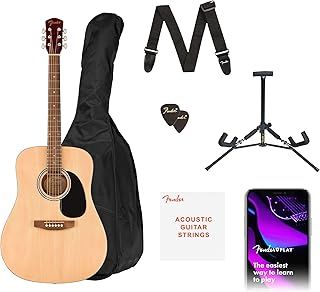 Fender FA-25 Dreadnought Acoustic Guitar Kit, Walnut Fingerboard, Natural
