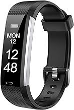 Runlio Fitness Tracker with Sleep Monitor, Activity Tracker with Step and Calories Counter, IP67 Waterproof Fitness Watch with Pedometer Stopwatch for Women Men, Black