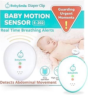 Baby Smile Baby Motion Breathing Monitor | Baby Abdominal Movement Monitor | Audible Alerts for Quick Alerts | Diaper Clip
