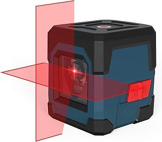 RockSeed Cross Laser Level Horizontal and Vertical Points Rotatable 360 Degree Laser Level with Manual/Self-Leveling Mode IP54 Carrying Pouch, Battery Included