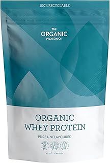 The Organic Protein Co - Pure Unflavoured Organic Whey Protein Powder | Additive Free, Undenatured, Bioactive, UPF Free, Emulsifier Free, Primarily Grass Fed, Vegetarian, Gluten Free – 400g