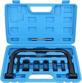 FreeTec 10PC Valve Spring Compressor Kit, Universal Valve Spring Compressor Tool with C Clamp and Pushers, Engine Valve Removal Tool Valve Compression Tool for Car Motorcycle ATV Small Engine