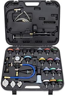 Mishimoto MMTL-CPT-28 Coolant Pressure Tester and Vacuum Refill Kit, 28-Piece Universal Fit, Black