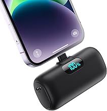 5000mAh Mini Power Bank for iPhone, Upgraded 15W PD Fast Charging Portable Charger, LCD Display 3.0A Small Battery Pack Compatible with iPhone 14/14 Pro Max/13/13 Pro Max/12/11/XR/X/8/7/6, etc