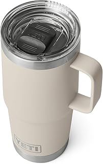 YETI Rambler 20 oz Travel Mug, Stainless Steel, Vacuum Insulated with Stronghold Lid, Big Sky Blue